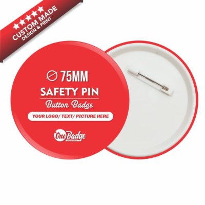Custom Print Button Badge 75mm