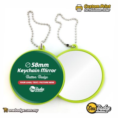 Green Frame Keychain Mirror Custom 1