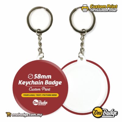 Keychain Badge 58mm Custom Print 1.1