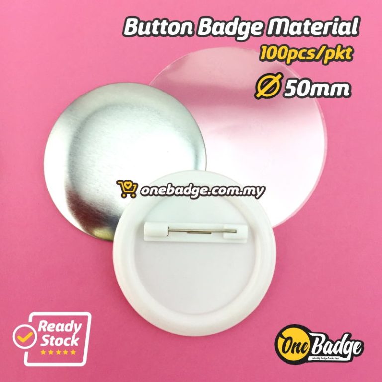 50mm Safety Pin-Back Button Badge Material (100pcs/pkt) | Supplier ...