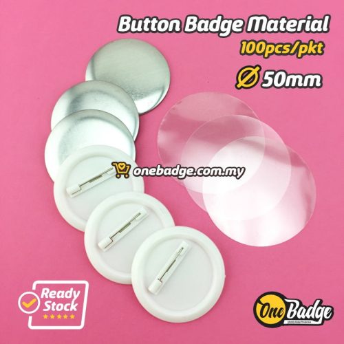 50mm Safety Pin-Back Button Badge Material (100pcs/pkt) | Supplier ...