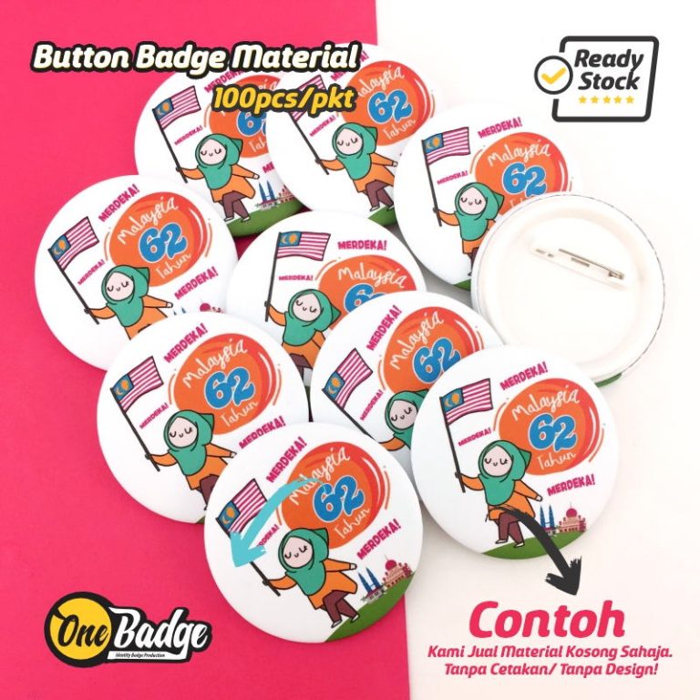 50mm Safety Pin-Back Button Badge Material (100pcs/pkt) | Supplier ...