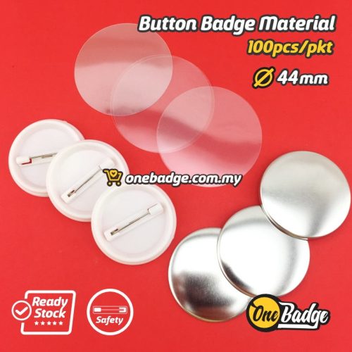 Button Badge Material Wholesaler Malaysia | 44mm Safety Pin Badge Material