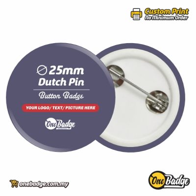 25mm Button Badge Dutch Pin Custom 1