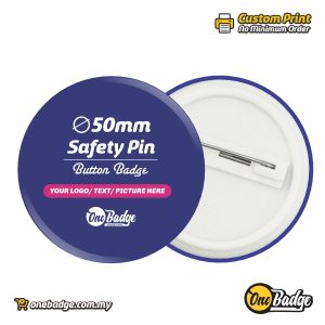 50mm Diameter Button Badge Safety Pin- Custom Design & Print | Supplier ...