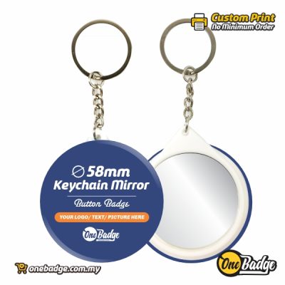 58mm Keychain Mirror Custom Print 1