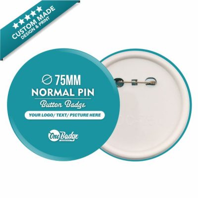 Custom Design & Print Button Badge- Normal Pin 75mm