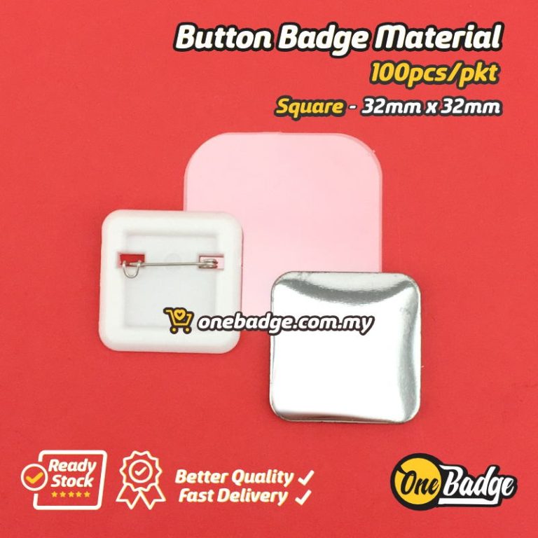 Square Button Badge Material Supplier Malaysia | Badge Wholesaler ...