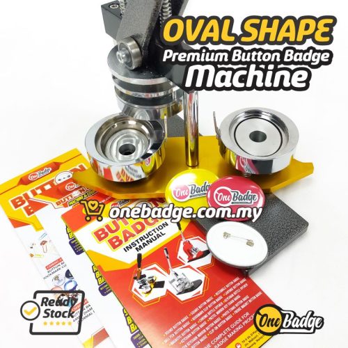Oval Shape Button Badge Machine [57mm x 45mm] | Supplier & Wholesaler ...