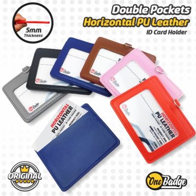 Double PU Leather Card Holder 122