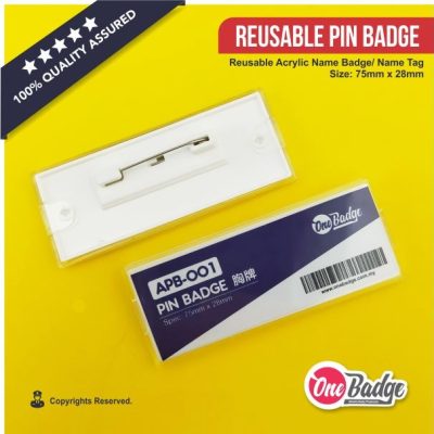 Acrylic Pin Badge – APB-001-1