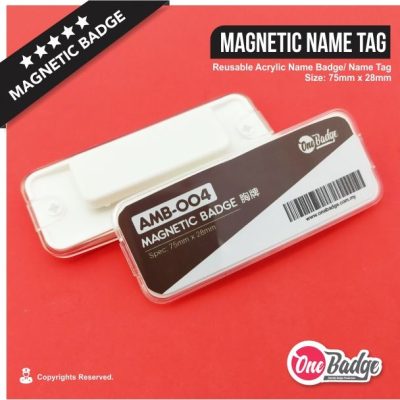 Magnetic Badge Round Corner AMB-004-1