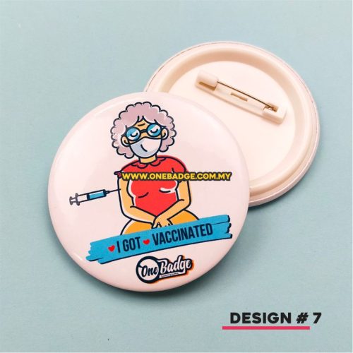 Vaccinated Button Badge 7