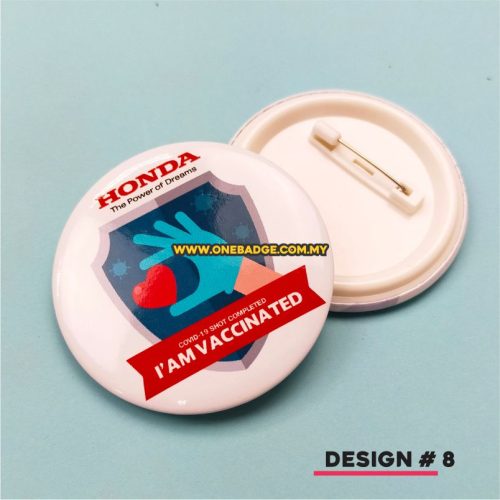 Vaccinated Button Badge 8