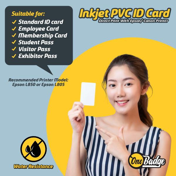 Blank Inkjet PVC ID Card 50pcs Coated Inkjet Double Side Print PVC