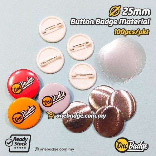 25mm Button Badge Material- Safety Pin (100pcs/pkt) | Supplier ...