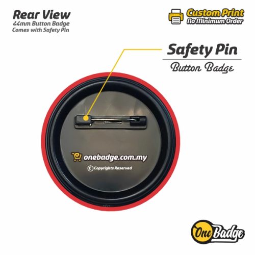 44mm Custom Button Badge Printing Supplier & Wholesaler | OneBadge Malaysia