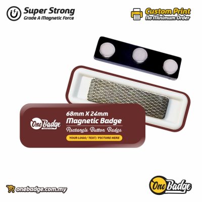 Rectangle Magnetic Fastener Custom Print 1.1