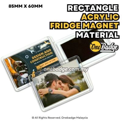 Rectangle Acrylic Fridge Magnet 85mm x 60mm-2