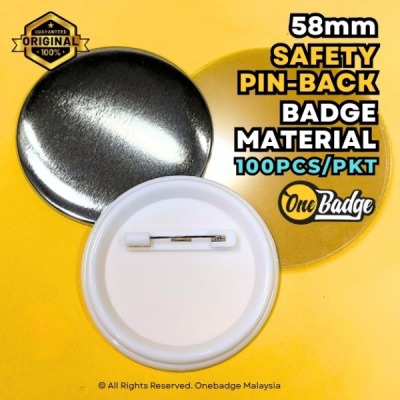 58mm Button Badge Material Safety Pin-1