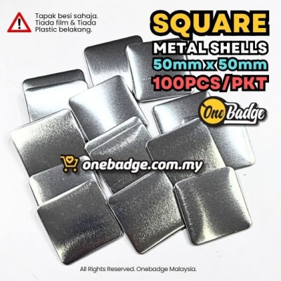 Square Button Badge Metal Plates-100pcs | Metal Shell for Square Button Badge